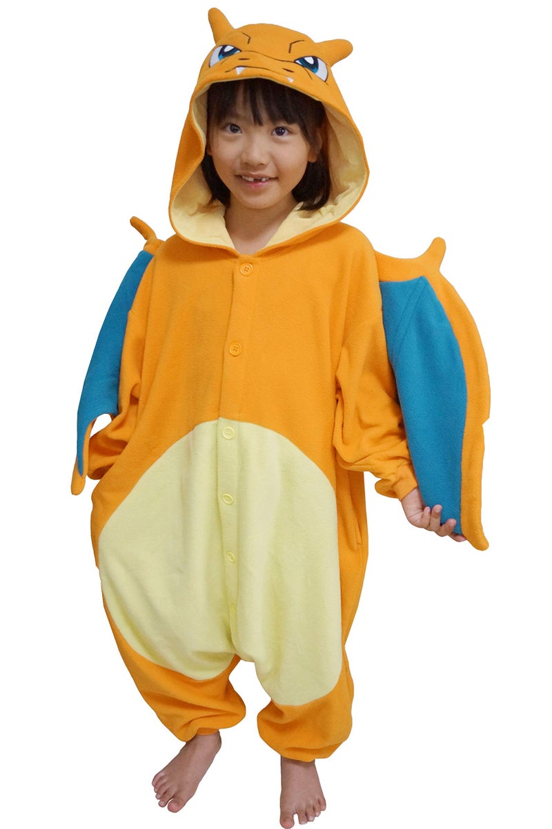 SAZAC Kigurumi - Pokemon - Charizard - Onesie Jumpsuit Halloween Costume - Kids Size (5-9 Year Old) - Image 2